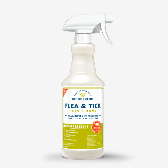 Lemongrass Flea & Tick Spray for Pets + Home with Natural Essential Oils