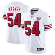 Nike Fred Warner San Francisco 49ers White 75th Anniversary 2nd Alternate Vapor Limited Jersey