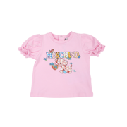 Moschino Kids Baby Girl Puffy Short Sleeve Elephant T Shirt