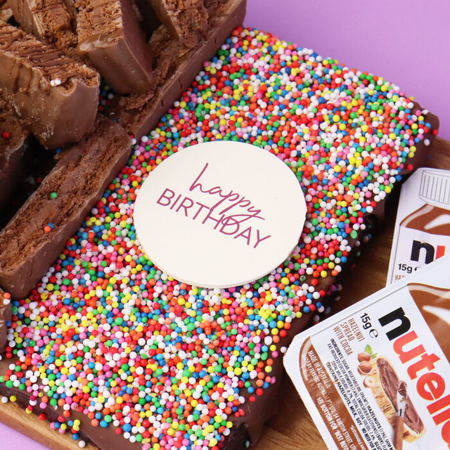 Tim Tam Brownie - Happy Birthday