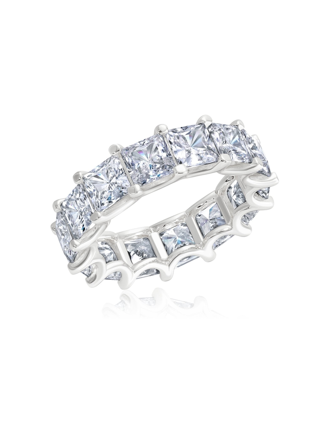 Square Princess Prong Set Eternity Ring