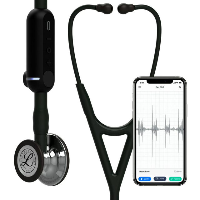 Littmann CORE Digital Stethoscope - 8890  Mirror Chestpiece & Black