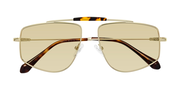 Gold Wide Oversized Grandpa Tinted Sunglasses with Light Champagne Sunwear Lenses - Santini