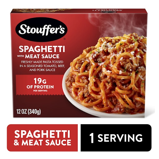 Stouffer’s Spaghetti with Meat Sauce, Single Serve, Frozen Pasta, Single Frozen Meals