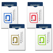 RFID Blocking ID Stronghold Logo Passport Sleeve Covers - 4 Pack