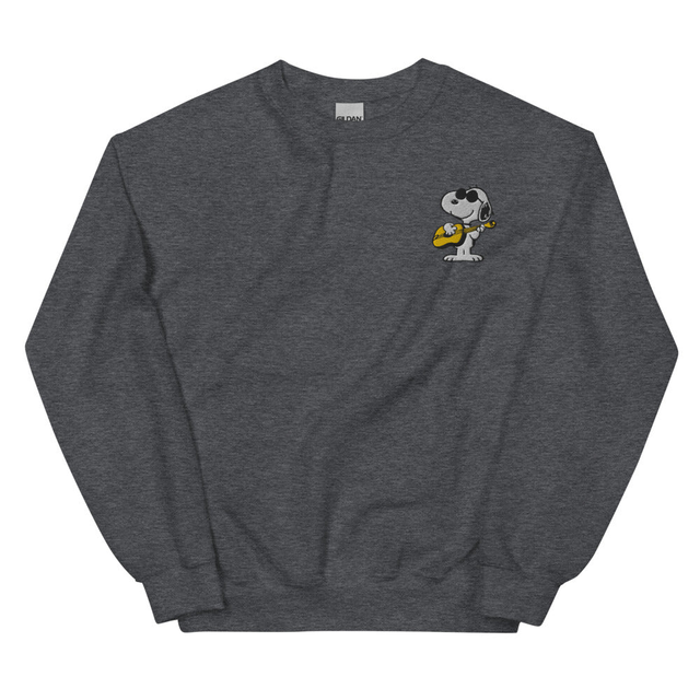 Peanuts Joe Cool's Guitar Groove Embroidered Crewneck Sweatshirt