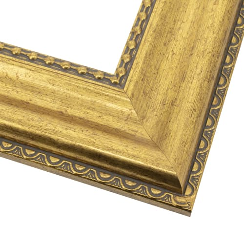 Custom Wide Gold Beaded Lip Picture Frame | Custom Sizes Available | pictureframes.com