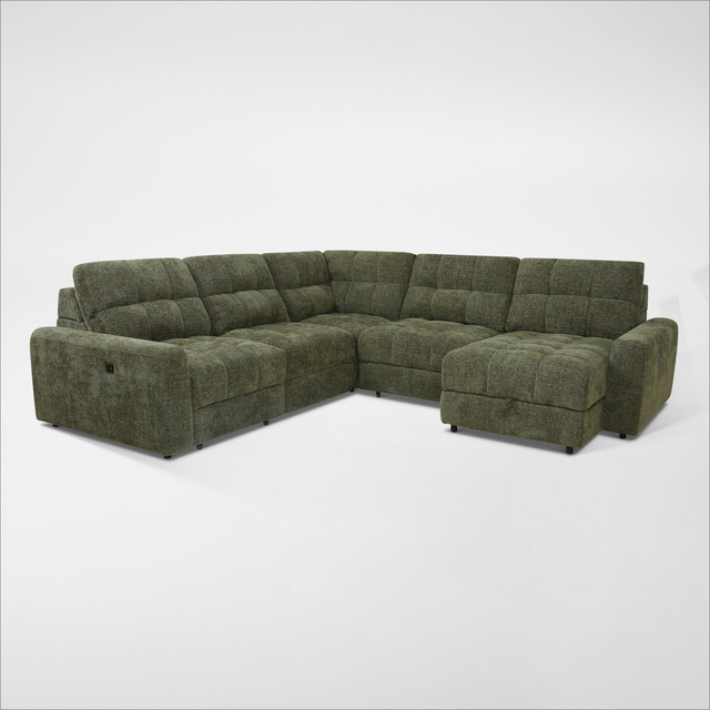 Grayson 5-Piece Power Extendable Sectional with Chaise