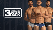 aussieBum Men's Essential Bamboo 3pk Marle Brief Underwear - M