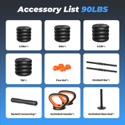 FLYBIRD 4 in 1 Adjustable Dumbbell Kettlebell Weight Set