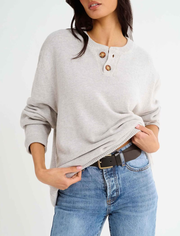 Varsity Henley | Light Heather Gray