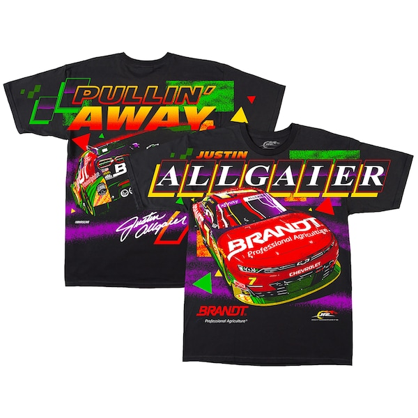 Men's Justin Allgaier JR Motorsports Official Team Apparel Black Brandt Total Print T-Shirt