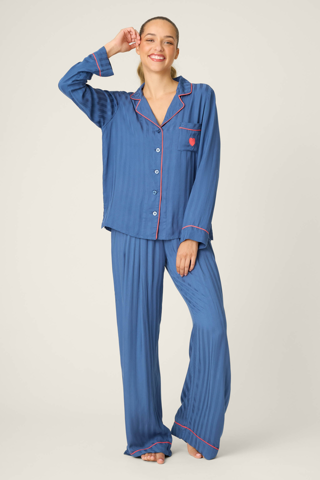 La Rose Sateen Stripe PJ Set