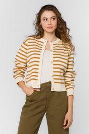 Melinda Burlap Stripe Cardigan