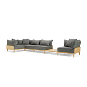 Bluff Sectional with In-line Table