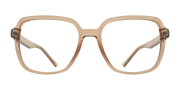 Glasses Direct ™ -Leigh Square Shiny Beige Full Rim Eyeglasses | Glasses Direct