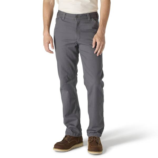 Men's Rugged Flex Relaxed Fit Canvas Flannel-Lined Utility Work Pants