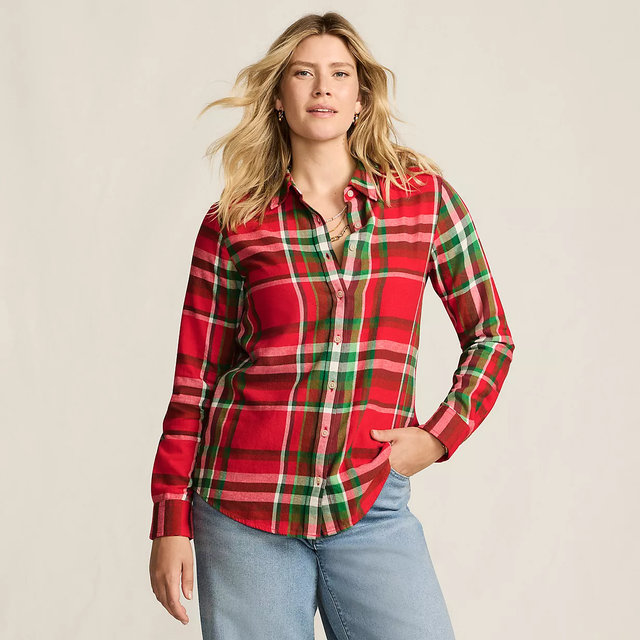 Women's Flannel Boyfriend Fit Long Sleeve Shirt