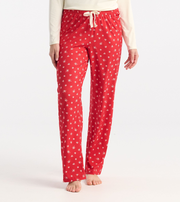 Women's Red Snowflakes Polyknit Pajamas Pants