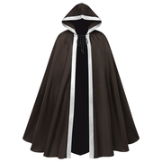 Women Men Hooded Cloak Medieval Renaissance Costume with Hood Cape Halloween Dress Up