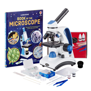 AmScope M162 Series Portable Metal Frame Student Compound Microscope 40X-1000X Magnification With Dual Lens LED And Complete Accessories