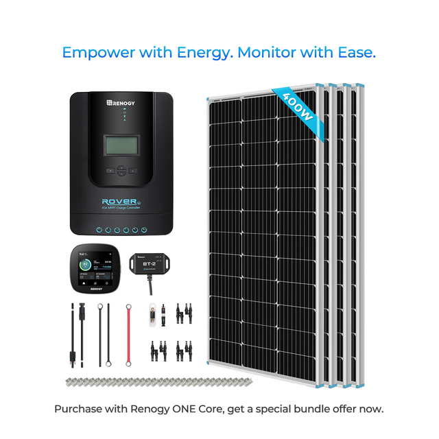 Premium RV Solar Kit 400W 12V | Optional Smart Monitoring