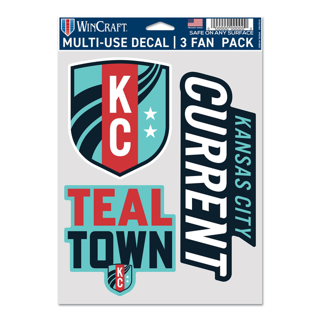 WinCraft KC Current 3-Pack Stickers