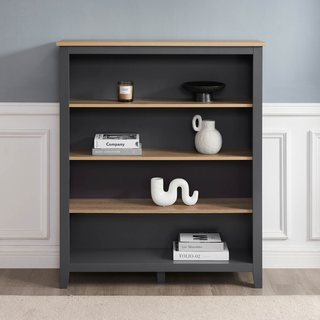 Nell Small Bookshelf - Charcoal
