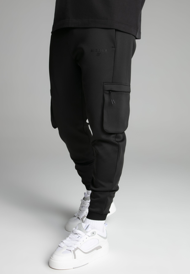 Black Cargo Joggers