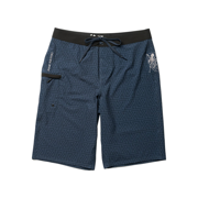 Blue Geo Extra Long 24" Stretch Boardshort