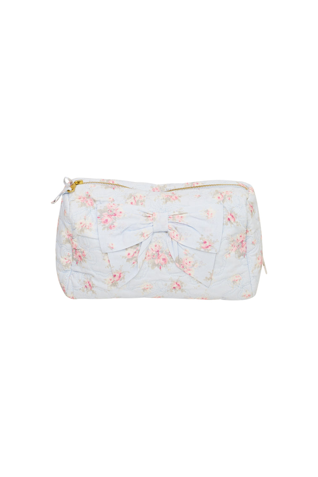 Octavia Blue Floral Cosmetic Bag