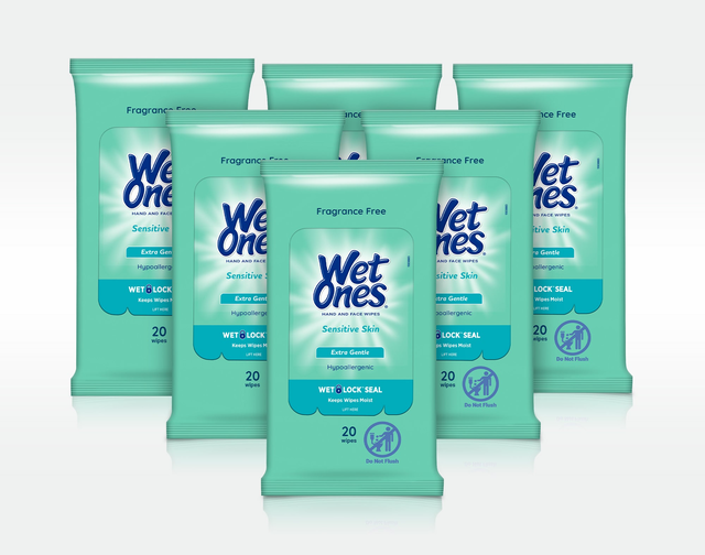 Wet Ones® Sensitive Skin Hand & Face Wipes Travel Pack - Fragrance Free Pack