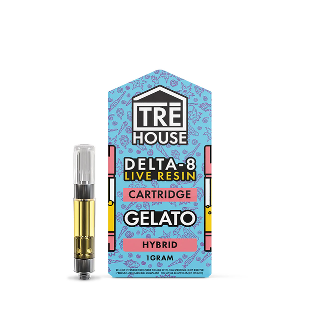 TRĒ House Live Resin Vape Cartridge - Gelato 1G – Direct Delta 8 Shop
