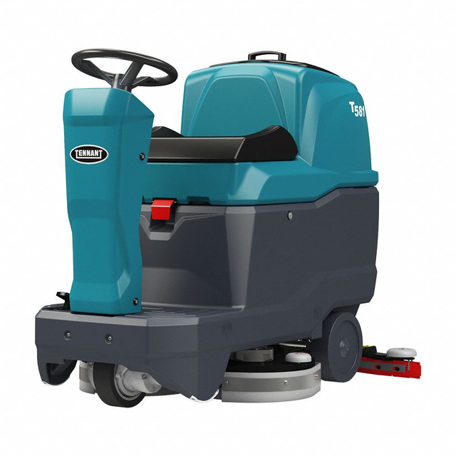 TENNANT Floor Scrubber: Disk Deck, 20 in Cleaning Path, Lead Acid Battery, T581, 2.5 hr