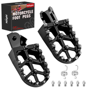 Motorcycle Foot Pegs Dirt Bike Footpegs Fit for Surron Light Bee X/S E Ride Pro SS CRF150F CRF230F CRF250F X160 X260 KDX200 XR125L XR150L Heavy Duty CNC Foot Rests Pegs Pedal w Springs, Black