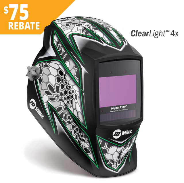Miller Digital Elite Raptor Welding Helmet w/ClearLight 4X Lens (296773)