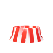 Silipint Silicone Candy Cane Collection Foldable Aqua-Fur Dog Bowl