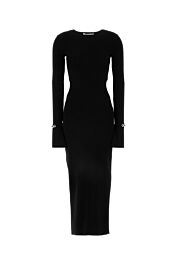 Black viscose blend dress