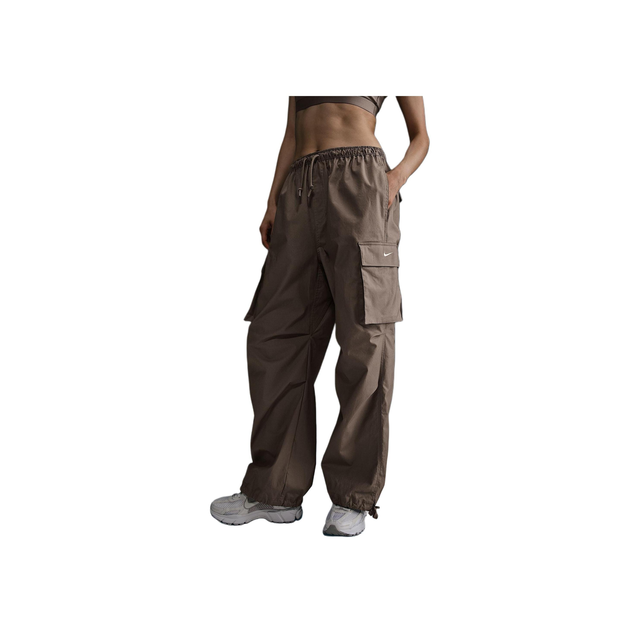 Nike Solid Color Lace-Up Loose Cargo Pants Women Bottoms Mink-Brown IB1059-214