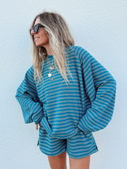 Aspen Striped Terry Pullover
