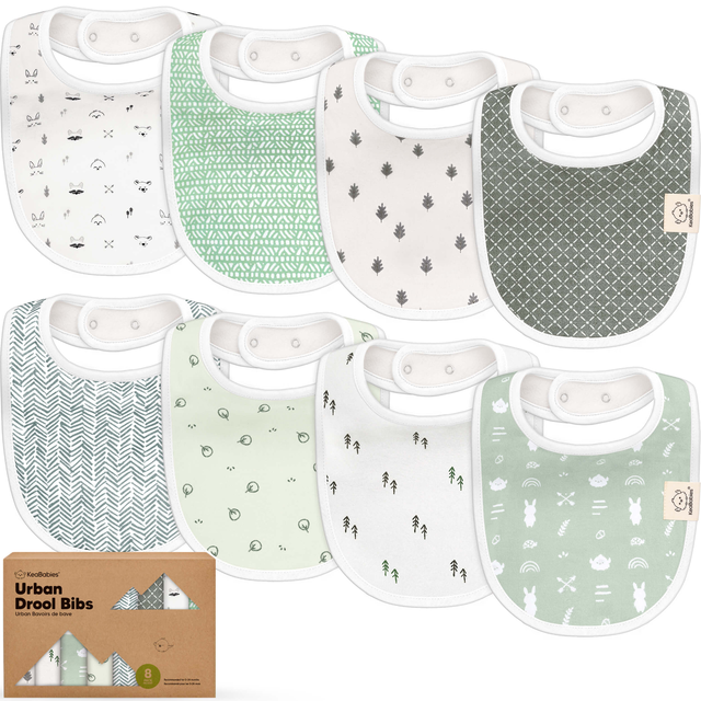 8-Pack Urban Drool Bibs (Nordic)
