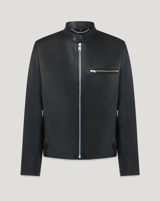 Men's Lamb Leather Track Racer in Black | Belstaff US