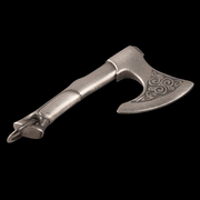 Handcrafted Celtic Axe Silver Pendant