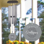 Personalized Family Spiral Word Art Wind Chime