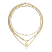 MIX TENNIS COMPASS NECKLACE SET