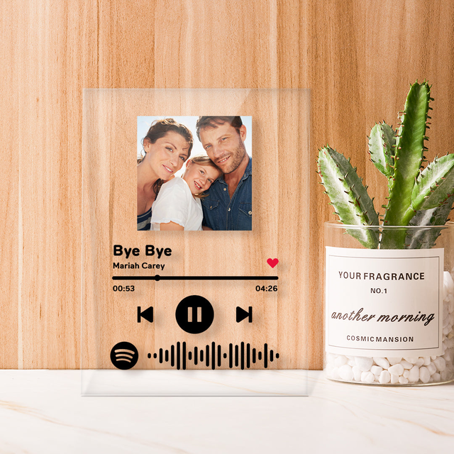 Custom Spotify Glass -  Scannable Spotify Music Code Plaque Artwork