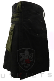 Deluxe Black Utility Kilt Dark Forest Edition