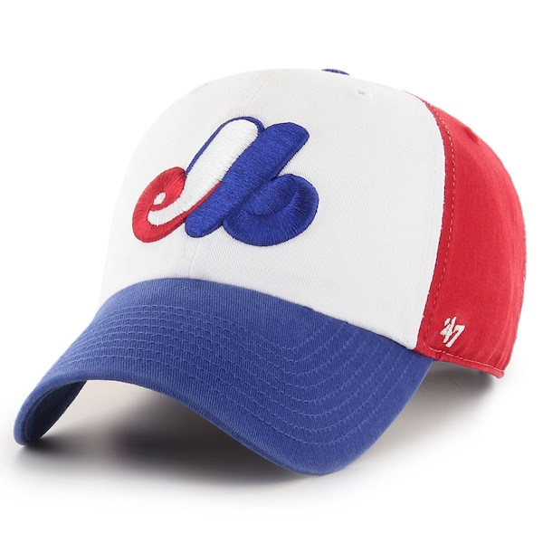 Men's Montreal Expos '47 White Logo Cooperstown Collection Clean Up Adjustable Hat