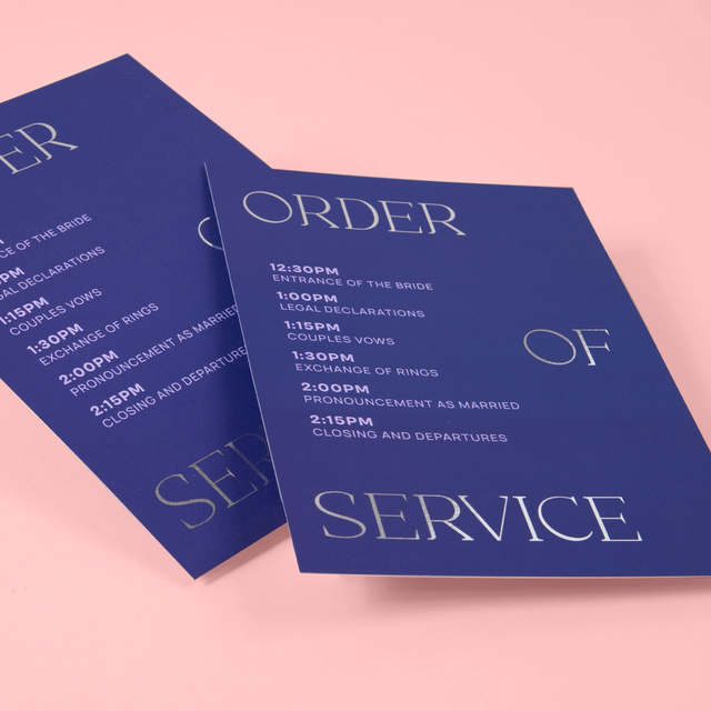 Wedding Order of Service Booklets
