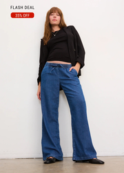 The Drapey Denim Wide Leg Pant